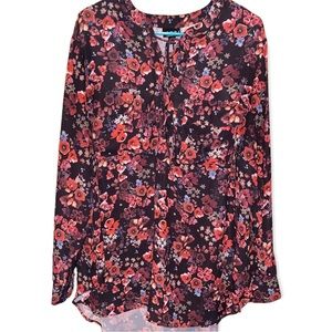 Ana Floral Women’s Pullover Blouse   Long sleeve. Size 3X
